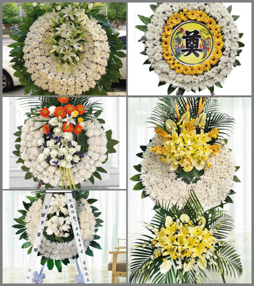 甘肃省张掖临泽县沙河镇闸湾村花圈速递